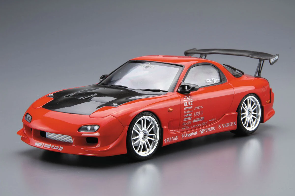 Aoshima 05839 1/24 Mazda Vertex FD3S RX-7`99 Racing Sport Jármű, Autó, Hobbi, Játék, Műanyag Modell Építési Szerelési Készlet1